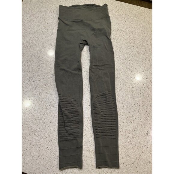 FP Movement Free People Army Green Rib Zip Leggings Small - Picture 1 of 10